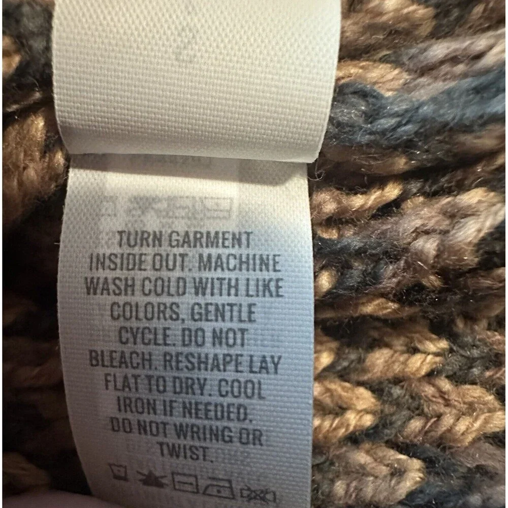 AERIE‎ Oversized Animal Print Crewneck Soft Cozy Brown Sweater SMALL NWT